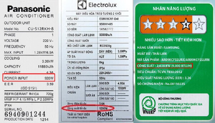 cách tính công suất tiêu thụ điện kwh