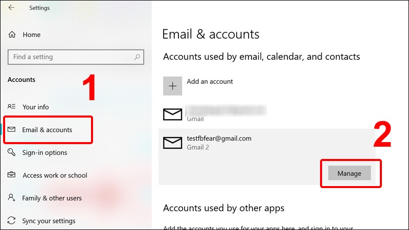cách xoá tài khoản Microsoft trên Win 10