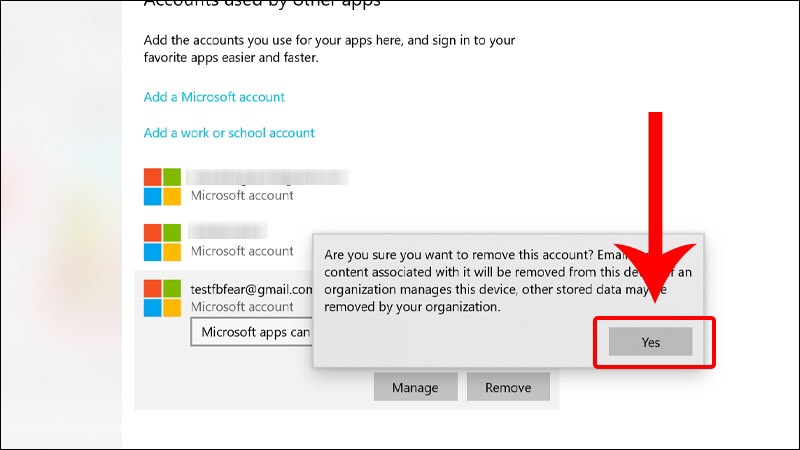 cách xoá tài khoản Microsoft trên Win 10