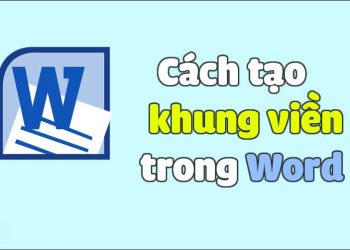 Cách làm khung bìa word