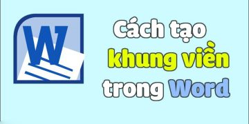 Cách làm khung bìa word