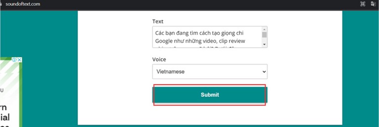tạo giọng chị google